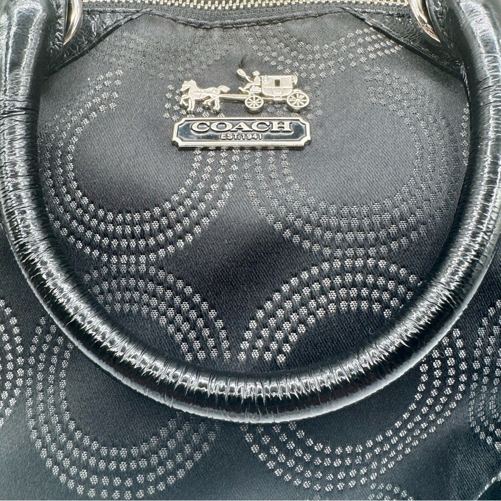 Coach Black Madison Satchel with Unbranded Chain Detail | Good Used Condition - Picture 5 of 14
